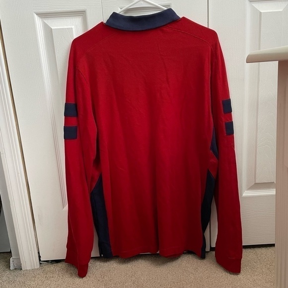 U.S. Polo Assn. Vibrant Red Polo with Navy Accents - Picture 3 of 11